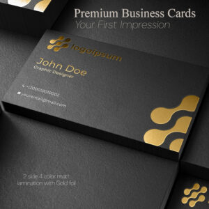 gold foil business card printing in dubai